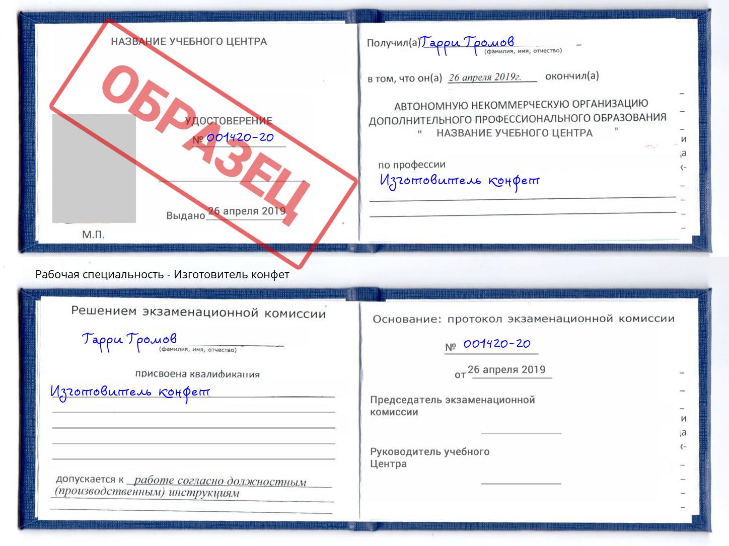 Изготовитель конфет Артем